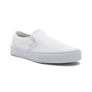 white slip-on vans